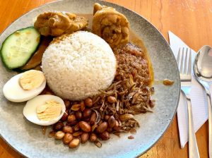 Asian Golden Wok Nasi Lemak with Curry Chicken