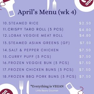 Little Beans Gourmet Week 4 Menu Continue 3