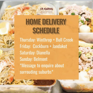 Ya Kwang Singaporean Hawkers Food Home Delivery Schedule
